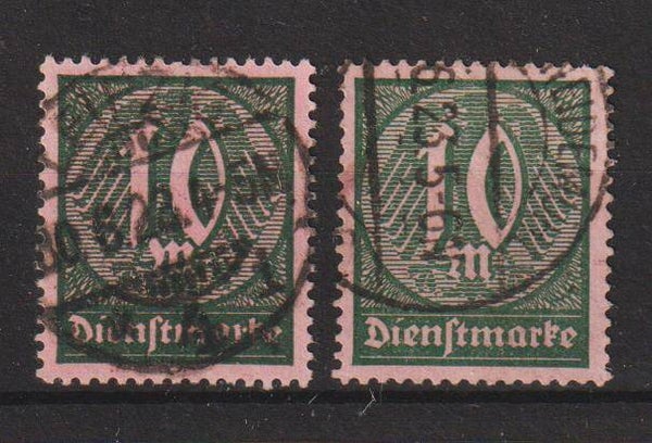 MiNr. D 68 a+b gestempelt, geprüft  (b191)