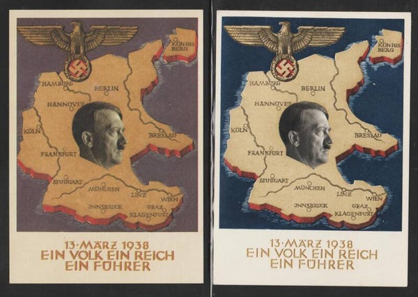 Propaganda Karte Ein Volk ein Reich ein Führer  (b204)