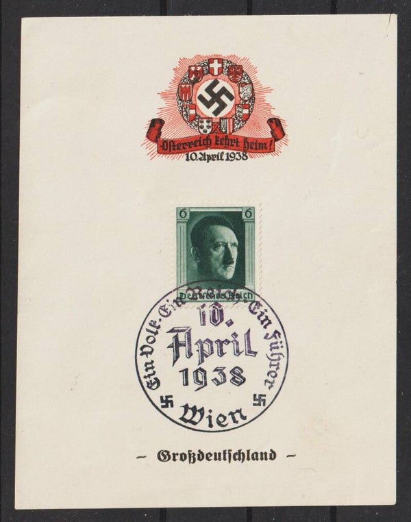 Österreich Kehrt Heim, 10. April 1938  (b208)