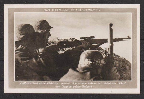 Propaganda Karte "Über allem steht die deutsche Infantrie"  Adolf Hitler  (b210)