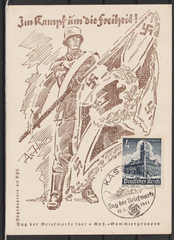 Propaganda Karte Im Kampf um die Freiheit  (b218)