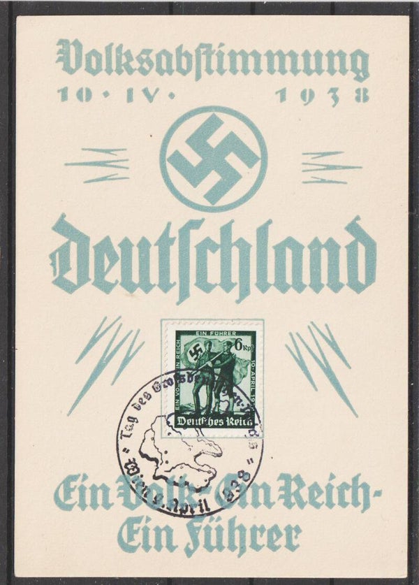 Propaganda Karte Volksabstimmung 1938  (b226)