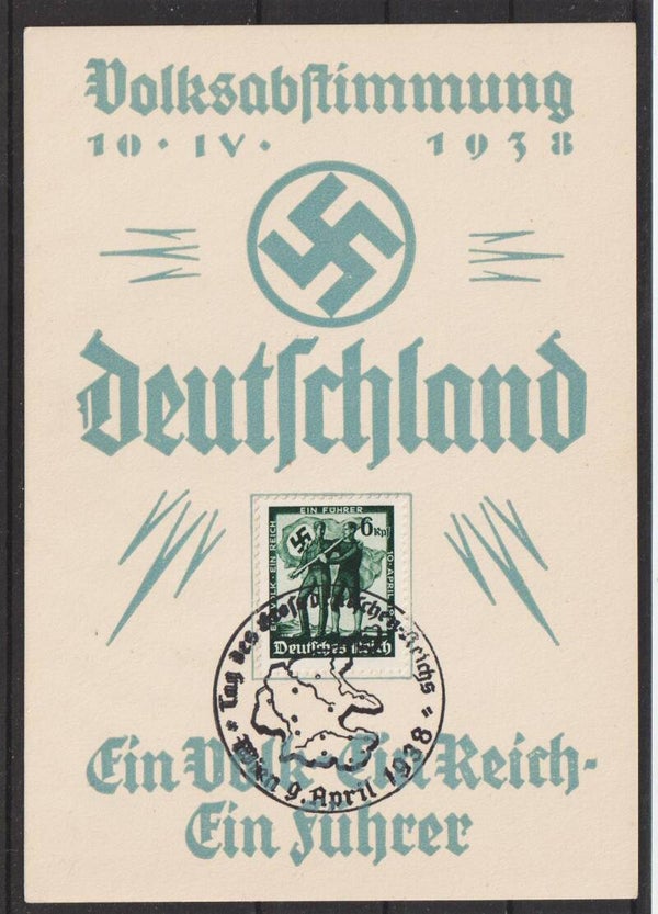 Propaganda Karte Volksabstimmung 1938  (b226)