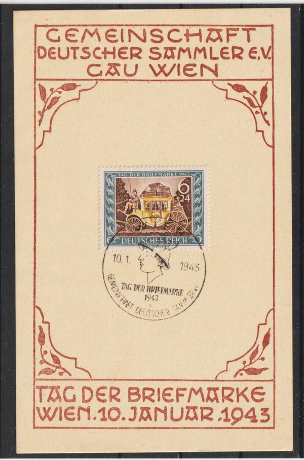 Propaganda Karte Tag der Briefmarke 1943 (b230)