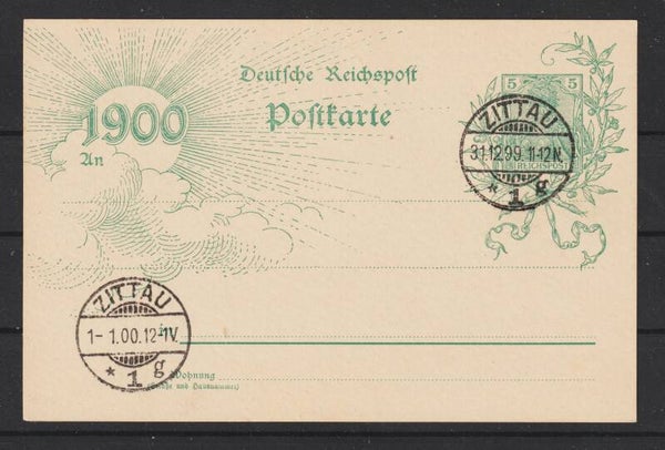 Ganzsache P 43 Zittau 31.12.99 / 01.01.00  (b255)