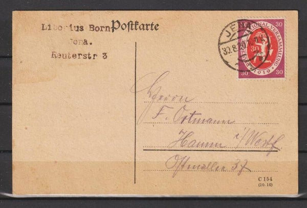 MiNr 110 auf portogerechter Postkarte  (b259)