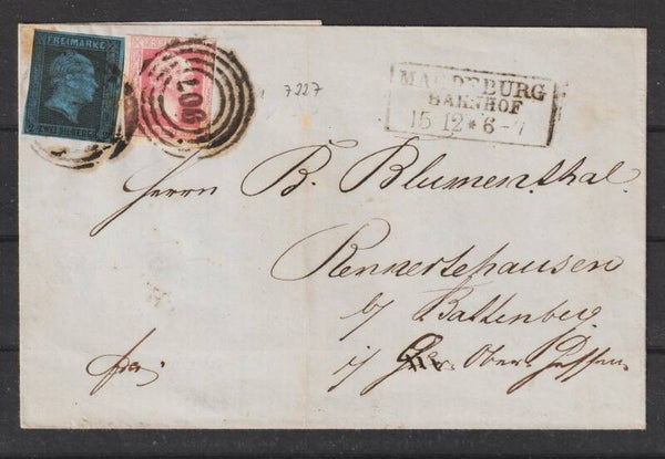 Preussenbrief mit MiNr. 2 (oder6) und 3  (b261)