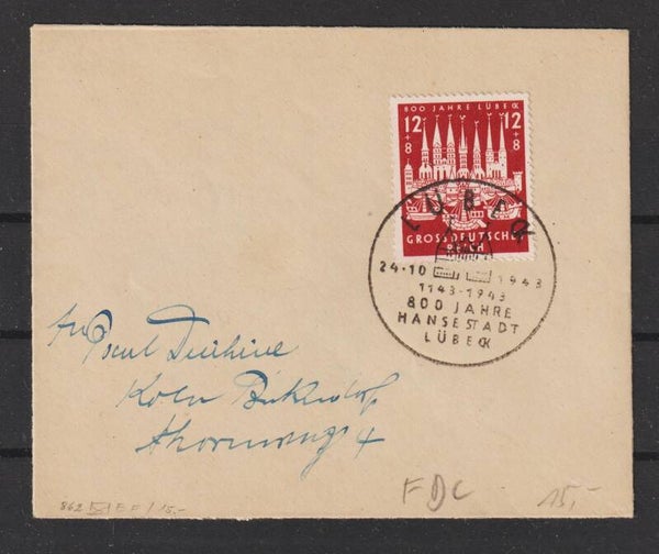 MiNr. 862 Kleinbrief, FDC  (b262)