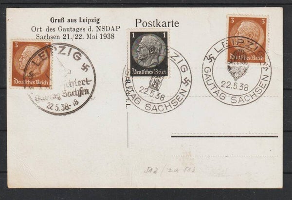 Gruß aus Leipzig, Ort des Gautages der NSDAP  (b266)