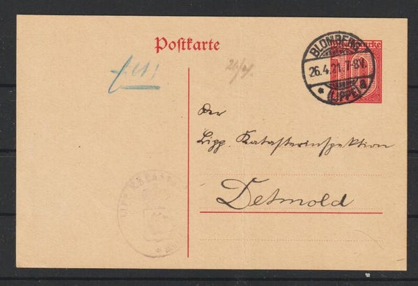 Ganzsache DP 1  BLOMBERG 26.4.21  (b269)