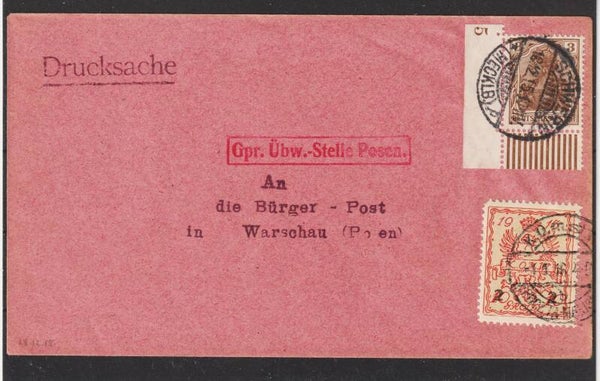 MiNr. 84 Bogenecke EF + Bestellgeld (b284)