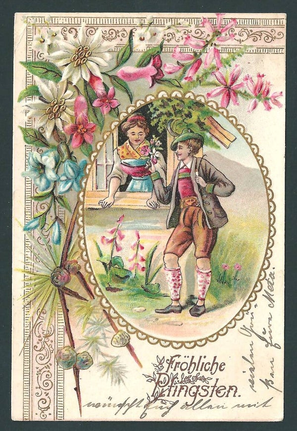 MiNr. 85 Prägedruck-Karte, ADLERSHOF, BERLIN NW  (b330)