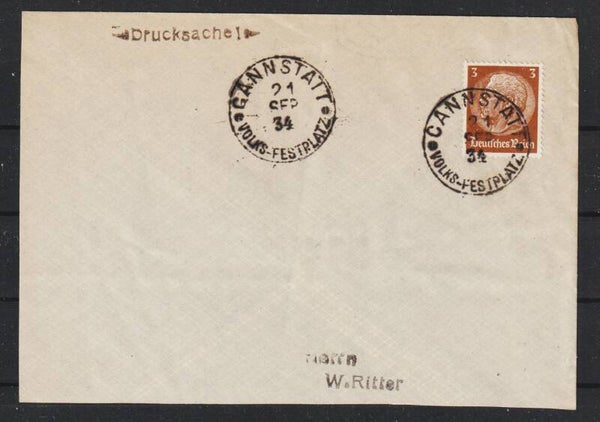 MiNr. 513 Drucksache  CANNSTADT VOLKS-FESTPLATZ  (b402)