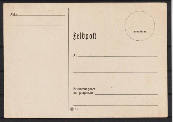 sehr seltene Feldpost Neujahrskarte 1940 (b419)