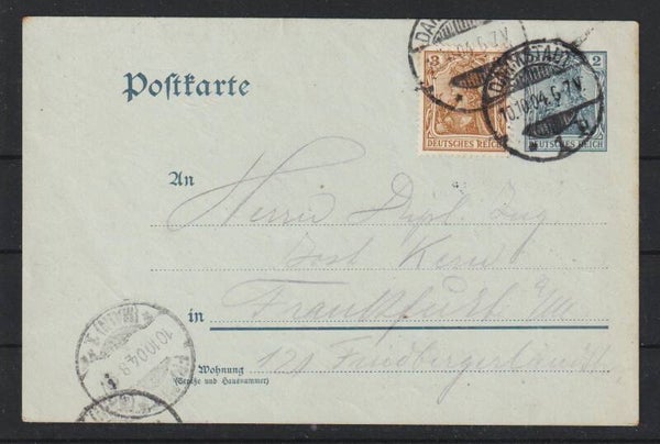 Ganzsache P 63  ZuF DARMSTADT 10.10.04 (b424)