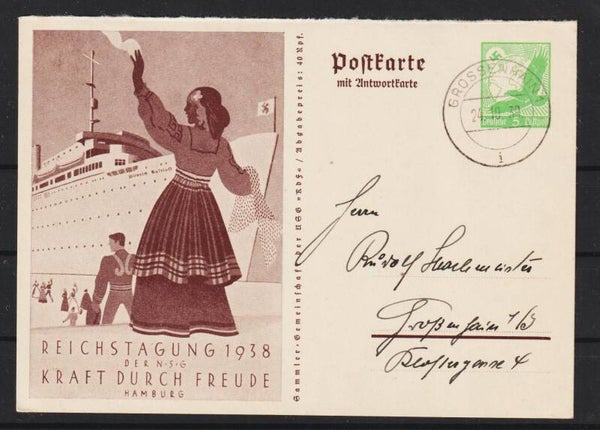 Ganzsachen Karte P 247 F mit Tagesstempel (b432)