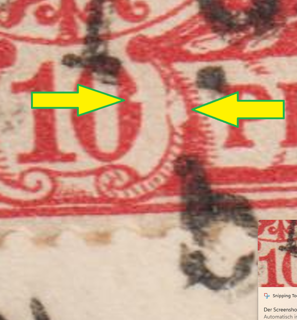 MiNr. 47 Brief Plattenfehler  (b444)