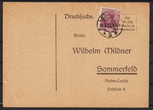 MiNr. 146 portogerechte Drucksache, Zudruck (b447)
