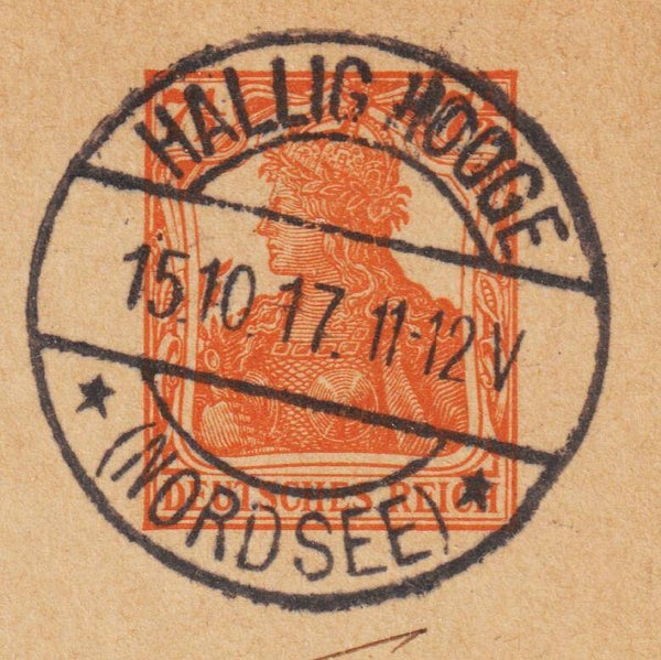 Ganzsache P 110  HALLIG HOOGE  (b452)