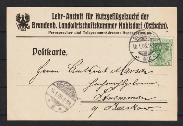 MiNr. 70 Postkarte mit privaten Zudruck  (b454)