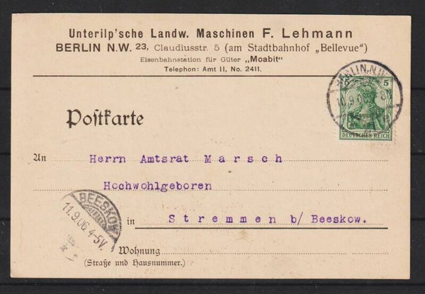 MiNr. 85 Postkarte   (b454)