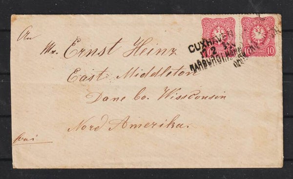 Michel Nr. 41  Cuxhaven nach Dane,  Wisconsin, USA  (b469)