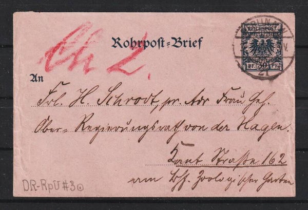 Rohrpost Brief RU 3  (b473)