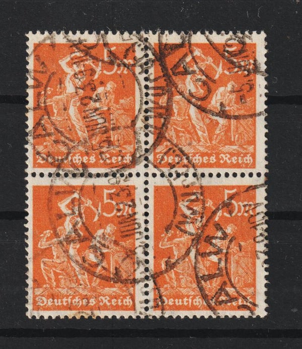 MiNr. 238 Viererblock gestempelt, geprüft (b490)
