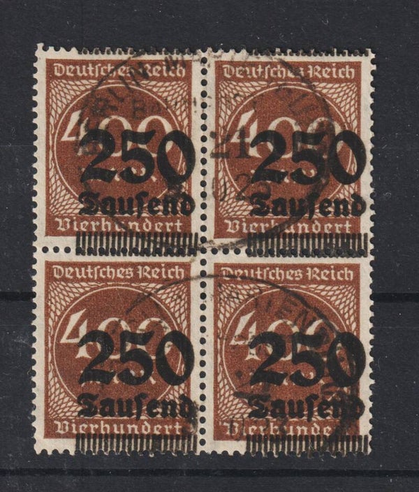 MiNr. 294 Viererblock gestempelt, geprüft (b492)
