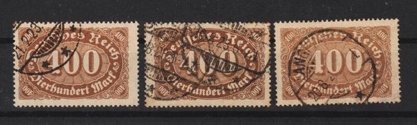MiNr. 222 b, c gestempelt, geprüft (b493)