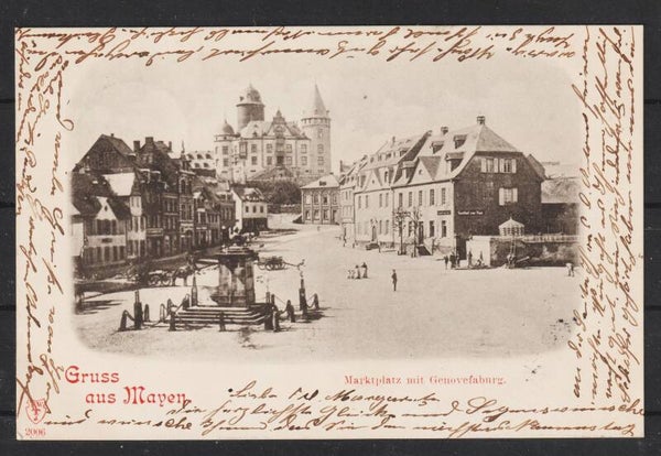 MiNr. 46 auf Litho "Gruss aus Mayen" 12.7.98  (b510)