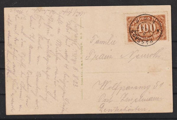 MiNr. 250 auf Ansichtskarte von PASSAU  (b515)