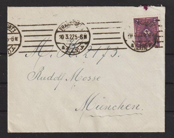 MiNr. 191 I EF auf Brief,  (b520)