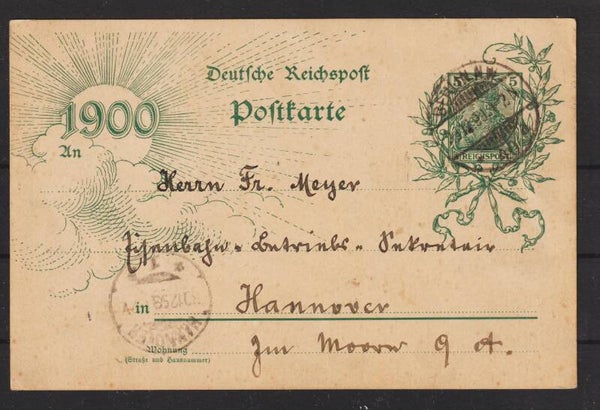 Ganzsache P 43 II Bbd vom Berlin nach Hannover 29.12.99 (b520)