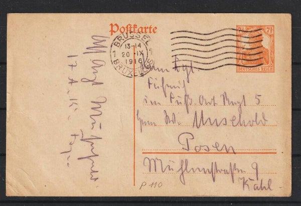 Ganzsache P 110  Auslandsentwertung  (b521)