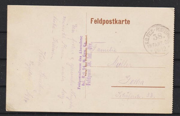 Feldpost Karte von der Westfront  (b530)