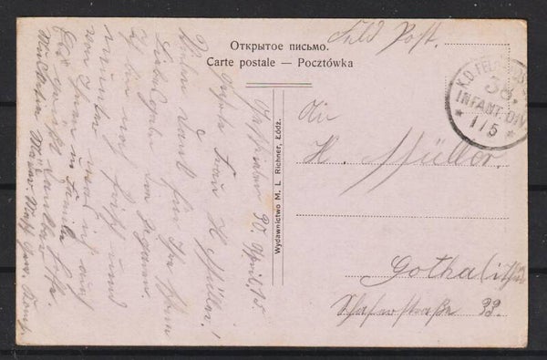 Feldpost Karte aus Warschau, Weichselbrücke (b531)