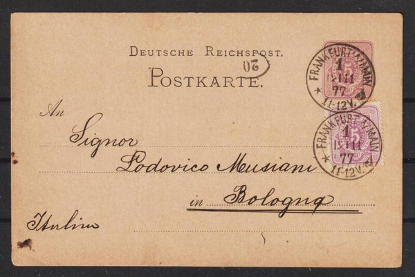 Auslands Ganzsache Karten P 5 mit Zfr MiNr. 32  (b541)