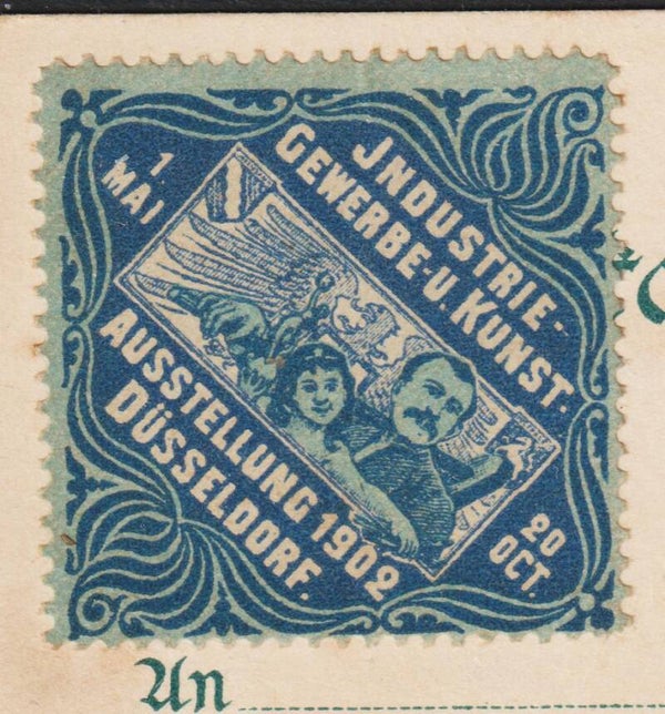 Vignette "Industrie- und Gewerbe-Ausstellung 1902" in Düsseldorf  (b542)