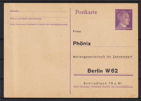 Ganzsachenkarte PP 156 ungebraucht, PHÖNIX  (b553)