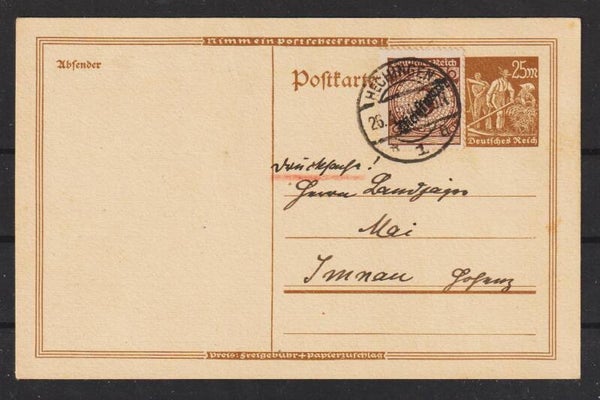 Ganzsache P I ZuF MiNr. D 99  (b560)