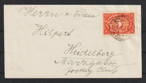 MiNr. 174 Einzelfrankatur  (b562)