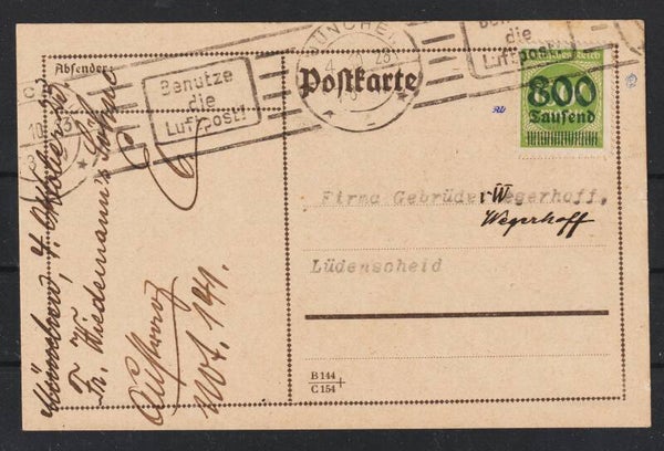 MiNr. 308 Einzelfrankatur, geprüft  (b562)