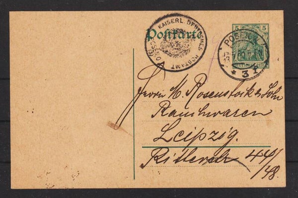 Ganzsachen Postkarte P 96  POSEN   (b570)