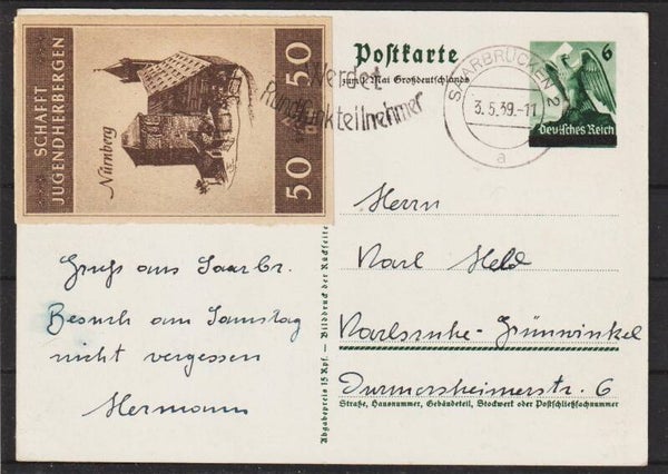 Propaganda Karte “Wir danken unserem Führer”  (b579)