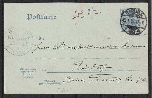 Ganzsache P 66 F  (b592)