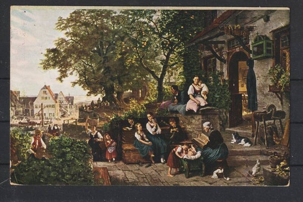 MiNr. 86 I Künstlerkarte des Volkskunstbundes 4/120 nach New York (b618)