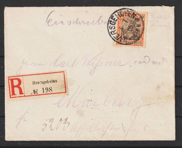 MiNr. 74 auf R-Brief ILVERSGEHOFEN 4.7.05  (b626)