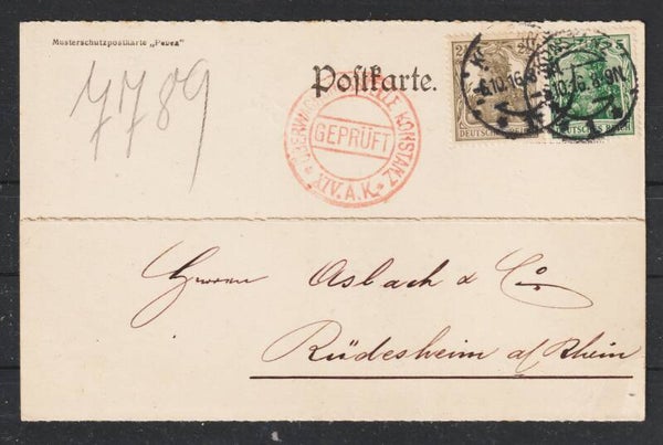 roter Zensurstempel: Überwachungsstelle Konstanz XIV.A.K. (b637)