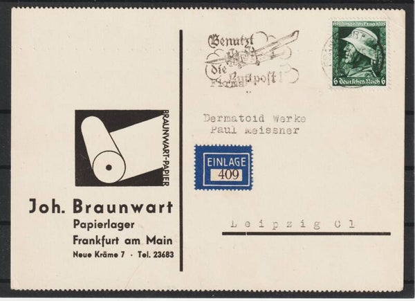 MiNr. 569 Einzelfrankatur auf Postkarte  (b671)